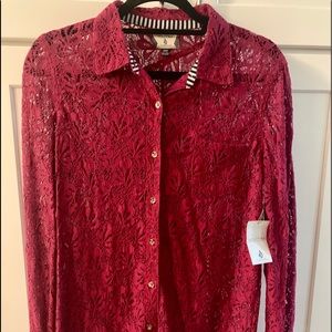 NWT Volcom Lace Dress Shirt